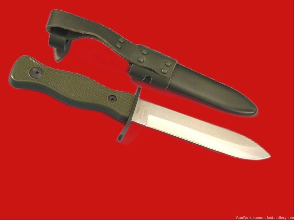 Bundeswehr OD Military Combat fixed blade field knife 10 3/8 FREE Gift-img-4