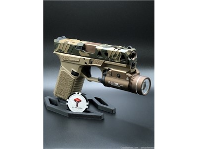 New Custom glock 19 gen3 fde camo SCT Frame w Leo Precision slide 9mm light