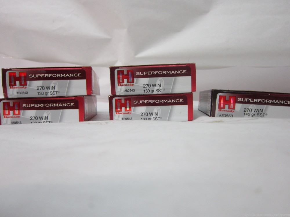 Hornady SST Hunting Ammunition in .270 Win., 100 Rounds-img-0