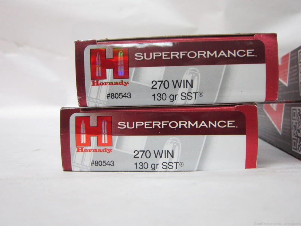 Hornady SST Hunting Ammunition in .270 Win., 100 Rounds-img-1