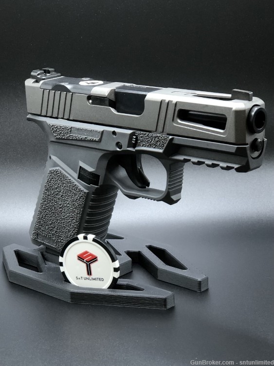 New Custom glock 19 gen3 Tungsten sniperSCT Frame w Leo Precision slide 9mm-img-0