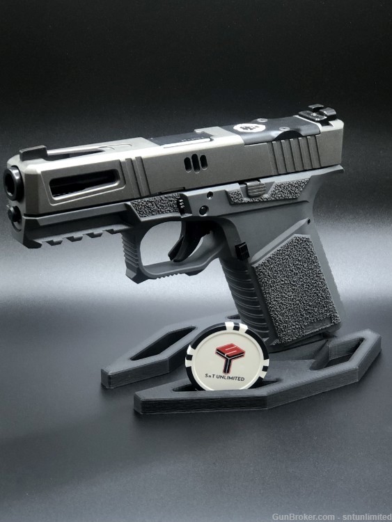 New Custom glock 19 gen3 Tungsten sniperSCT Frame w Leo Precision slide 9mm-img-1