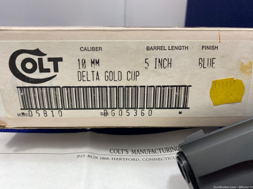 1991 Colt Delta Gold Cup 10mm *ULTRA RARE ROYAL BLUE MODEL* Collector Grade-img-2
