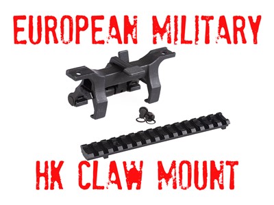 HK Claw Mount MP5 91 93 94 SP89 STANAG EUROPEAN MIL w/Picatinny Adapter