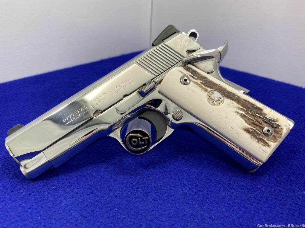 1999 Colt Officer's -Breathtaking Bright Stainless- *RARE FACTORY ENHANCED*-img-5