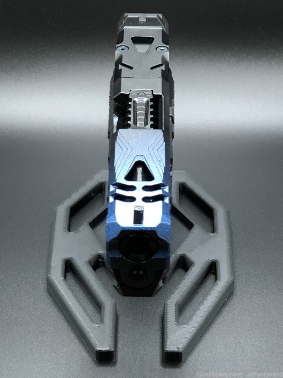 New Custom glock 19 gen3 cobalt faded SCT Frame w Leo Precision slide 9mm-img-2