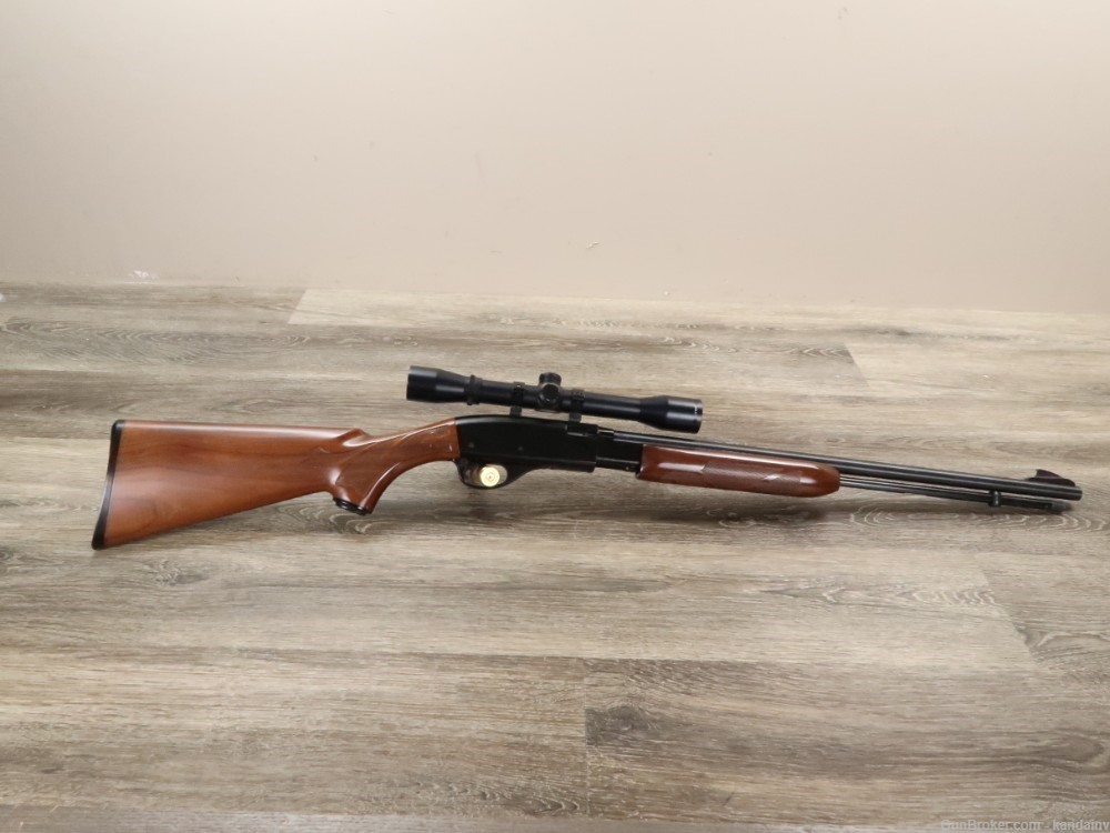 Remington Model 572 Fieldmaster Pump Action .22 Sh-L-LR 21" 1988 w/Scope-img-0