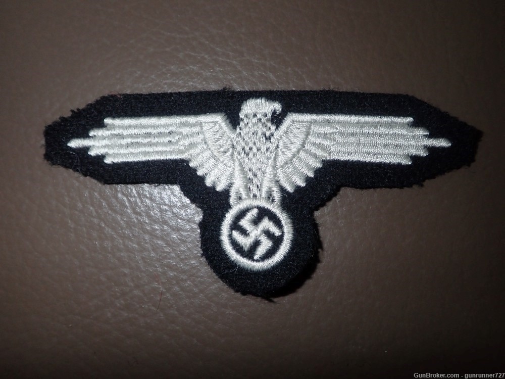Wehrmacht silver bullion eagle insignia patch ORIGINAL-img-1