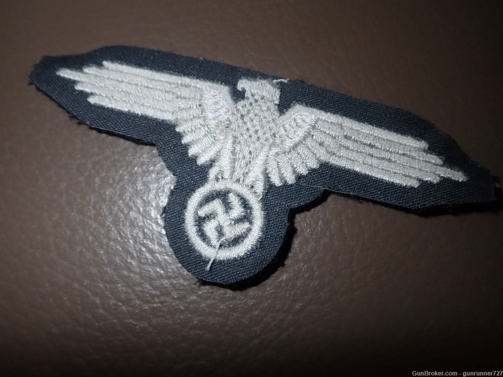 Wehrmacht silver bullion eagle insignia patch ORIGINAL-img-3