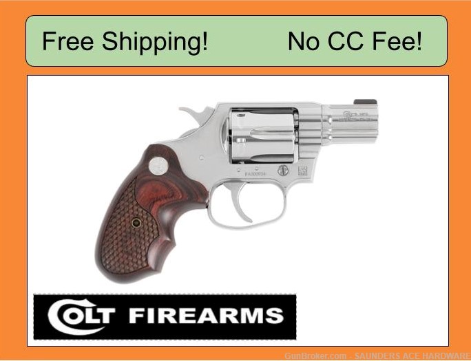 Colt Cobra TLS .38 Special 2" 6rd Stainless Revolver-img-0