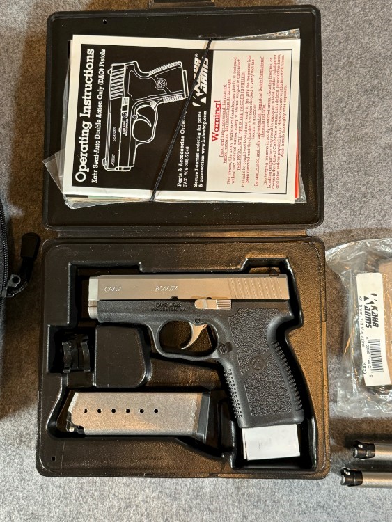 Kahr CW9 9mm with Extra Mags, Holster, and Bag-img-5