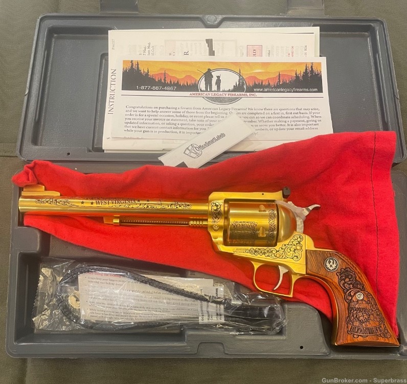 UNFIRED Rare 24k gold engraved Ruger Super Blackhawk 44 Magnum New!-img-0