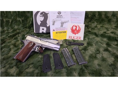 Ruger SR1911 Commander - 9mm - Two Tone - Factory Box  - Extra Grips! 