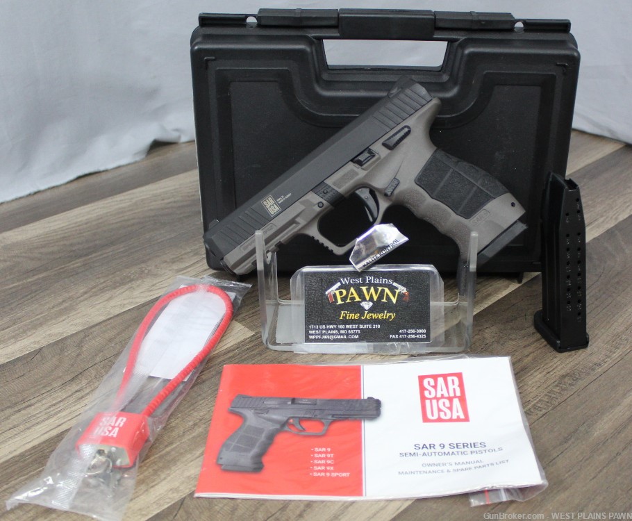 NIB SAR USA SAR9 SEMI AUTO PISTOL, 9MM, 4.4" BRL, 18 RND-img-1