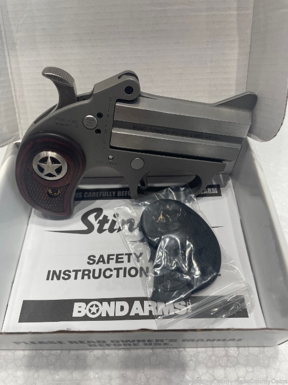 Bond Arms Inc Stinger .22 LR Derringer Excellent Condition Box, Papers, Etc-img-0