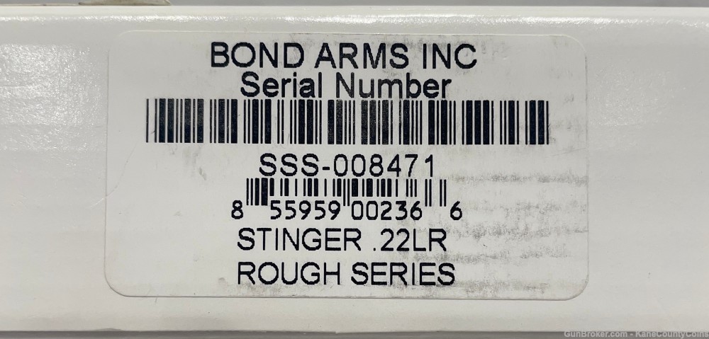 Bond Arms Inc Stinger .22 LR Derringer Excellent Condition Box, Papers, Etc-img-4