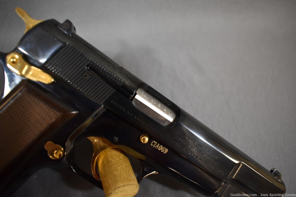 Commemorative CIA Browning Hi-Power - .40 S&W Pistol w/ 24k Gold Plating-img-12