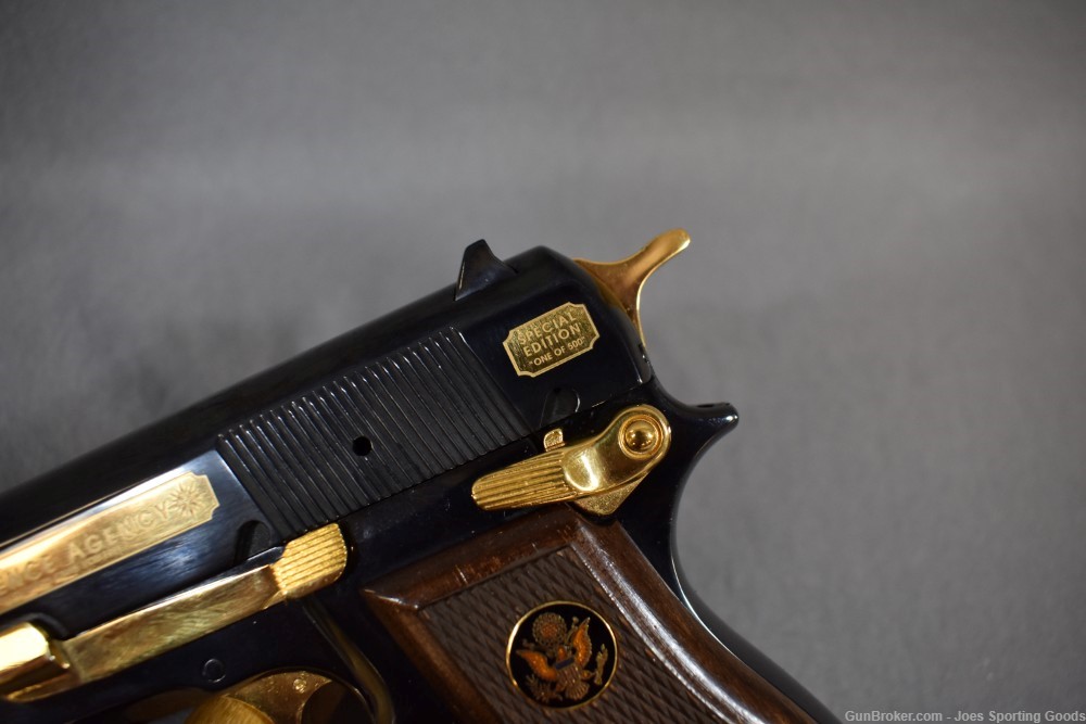 Commemorative CIA Browning Hi-Power - .40 S&W Pistol w/ 24k Gold Plating-img-5