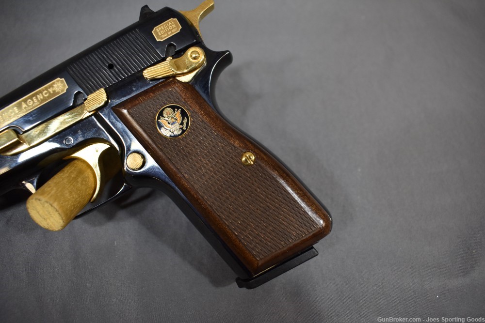 Commemorative CIA Browning Hi-Power - .40 S&W Pistol w/ 24k Gold Plating-img-6