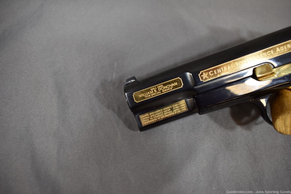 Commemorative CIA Browning Hi-Power - .40 S&W Pistol w/ 24k Gold Plating-img-3