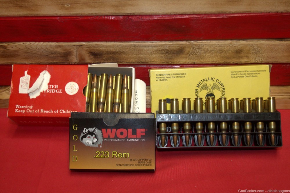 Wolf Union Metallic Master .223 AMMO 92 ROUNDS brass cased 55 gr.-img-0