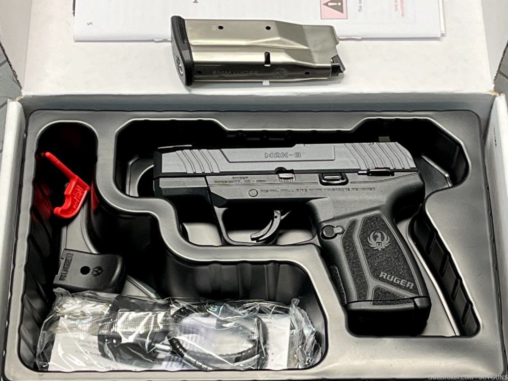 Ruger MAX-9 9mm Optic Ready Pistol, Thumb Safety, Night Sights, NO CC FEES-img-7