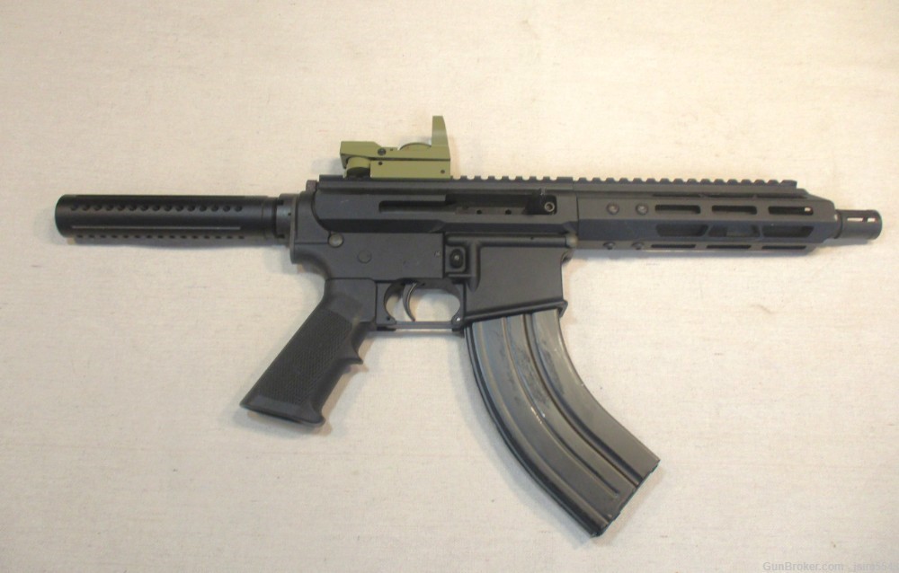 Anderson AM-15 7.62X39 Semi-Auto 7.5” Pistol Black w/Red Dot Optic-img-0