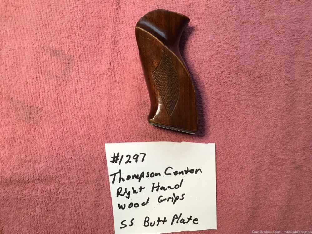 Thompson Center Handgun Grip Right Hand SS Butt Plate-img-0