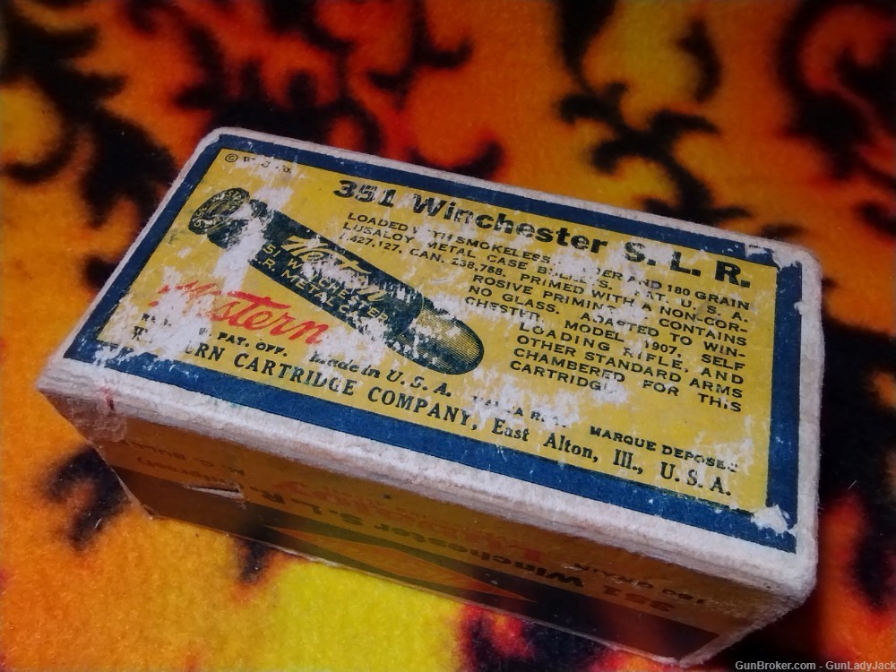 Vintage Western Cartridge Co. 351 Win S.L.R. FREE SHIP! -img-1