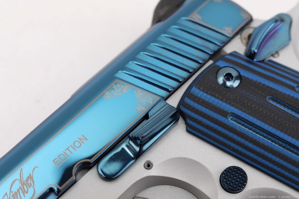 Kimber Custom Micro 9 Sapphire BLUE Engraved w/ Factory Box LIKE NEW NoRsrv-img-6