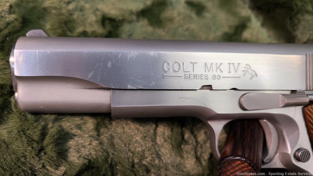 Colt 1911 Government .45acp - Stainless - Made in 1984 - Series 80-img-4