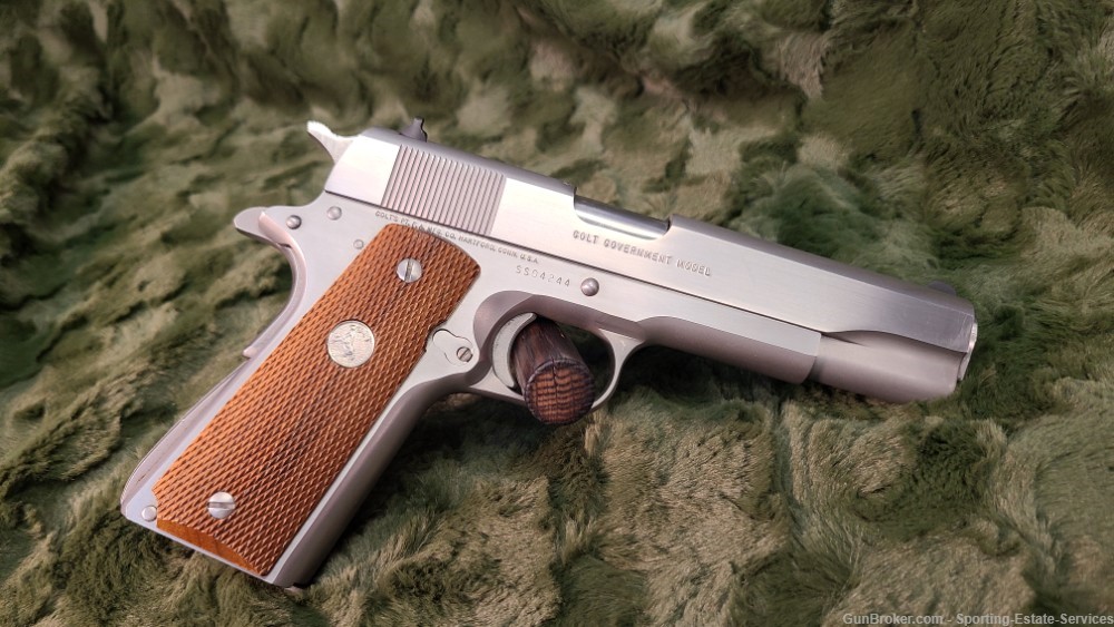 Colt 1911 Government .45acp - Stainless - Made in 1984 - Series 80-img-0