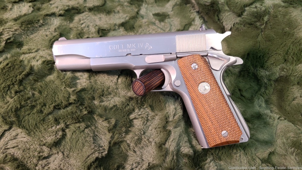 Colt 1911 Government .45acp - Stainless - Made in 1984 - Series 80-img-1