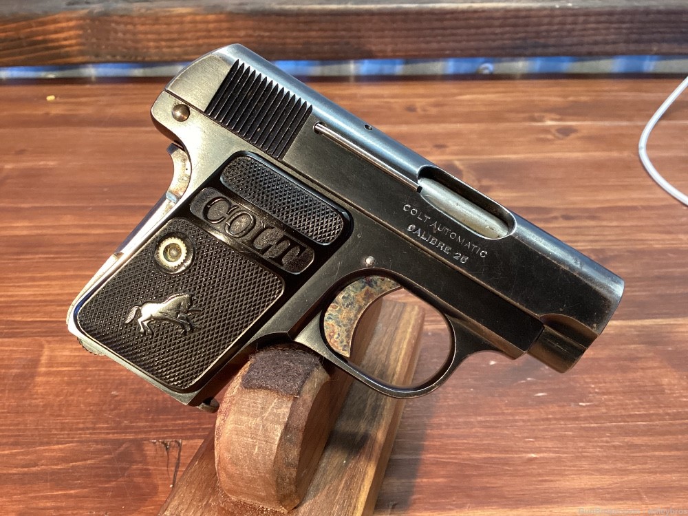 1919 Colt 1908 Hammerless Vest Pocket .25 ACP 2” Original Grips and Finish-img-0
