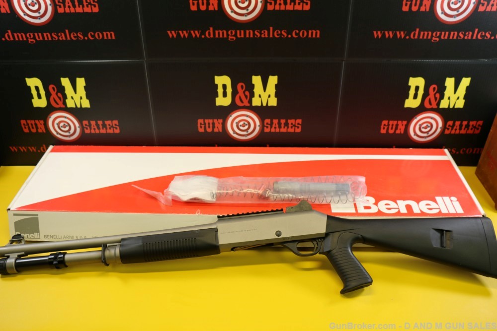 BENELLI M4 H20 TACTICAL 12GA 7+1 18.5" TITANIUM W/ MAG EXTENSION LIKE NEW -img-19