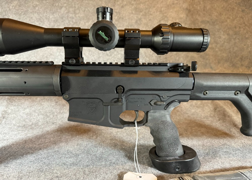 Saber Tactical 308 / 7.62 NATO AR10 Rifle with 50mm Millett Scope-img-3