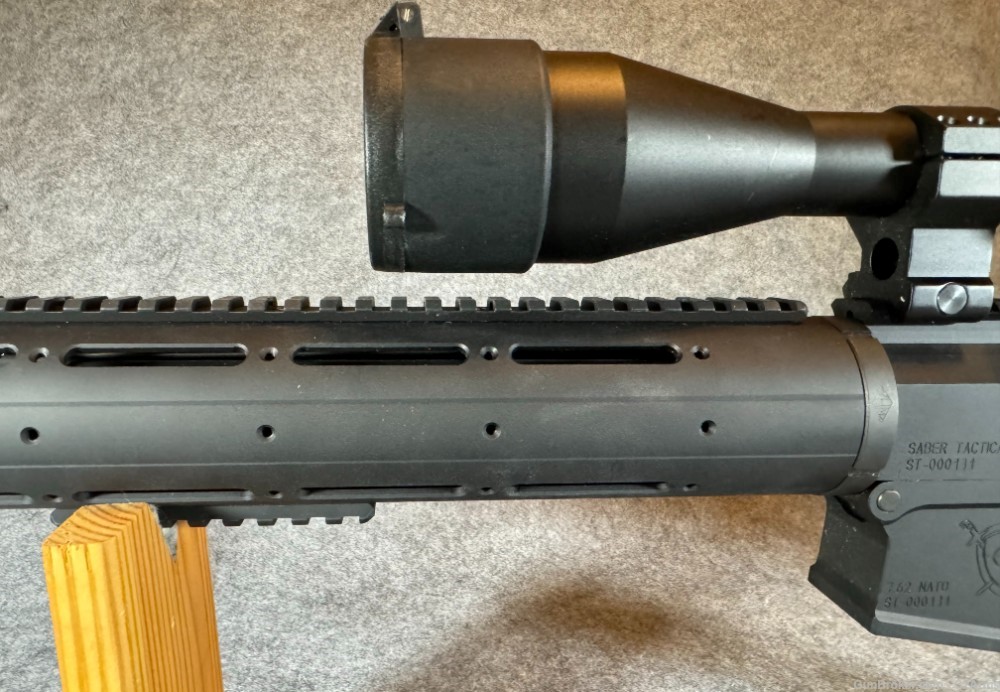 Saber Tactical 308 / 7.62 NATO AR10 Rifle with 50mm Millett Scope-img-2