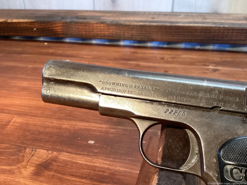 1905 Colt 1903 Hammerless .32 acp 3” bbl Worn Finish Light Pitted Bore-img-6