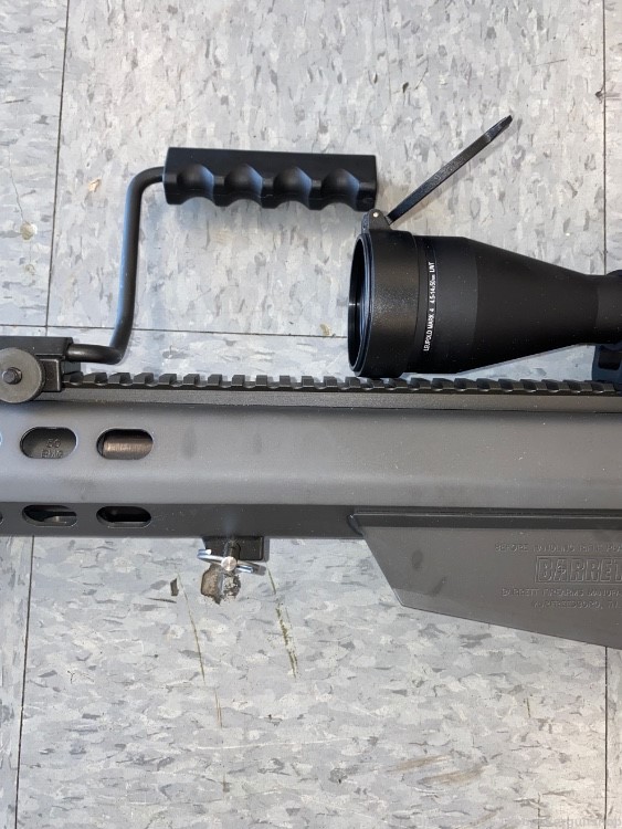 NEW! BARRETT MODEL M82 .50 BMG WITH LEUPOLD MK4 4.5-14 2 MAGS -img-13
