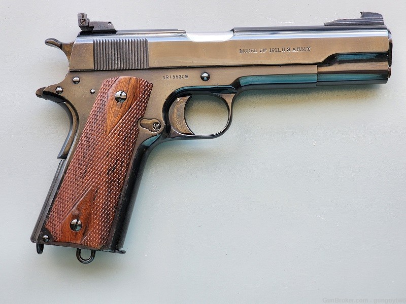 US Army WWI Colt Model 1911 .45 ACP 5" Semi-Auto Pistol 1917 -img-4