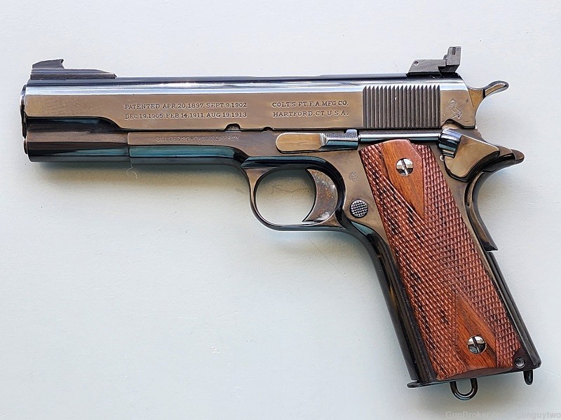 US Army WWI Colt Model 1911 .45 ACP 5" Semi-Auto Pistol 1917 -img-1