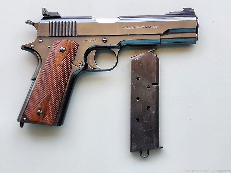 US Army WWI Colt Model 1911 .45 ACP 5" Semi-Auto Pistol 1917 -img-0