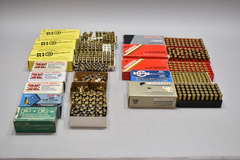 13 Boxes 503 Rds & 74 Fired Cases 32 Smith Wesson S&W Long Mixed Ammunition-img-0