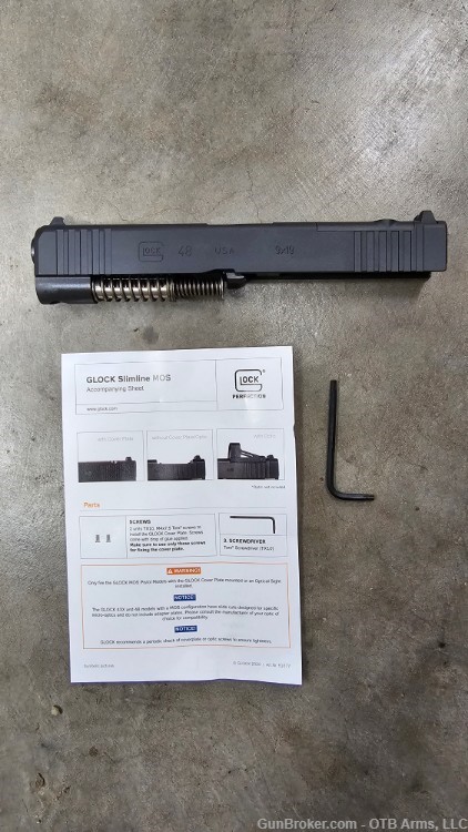 Complete take off Glock 48 G48 MOS slide will fit 43 43x G43X G43 frames-img-1