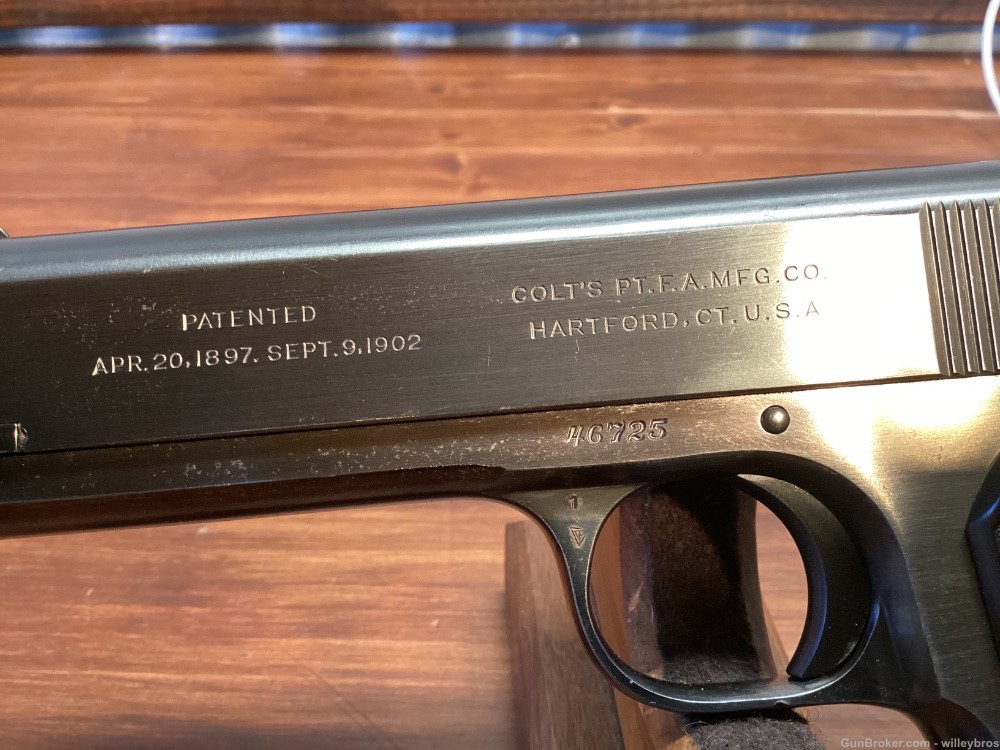 Professionally Restored 1927 Colt 1902 Hammer .38 acp 4” Original Grips-img-4