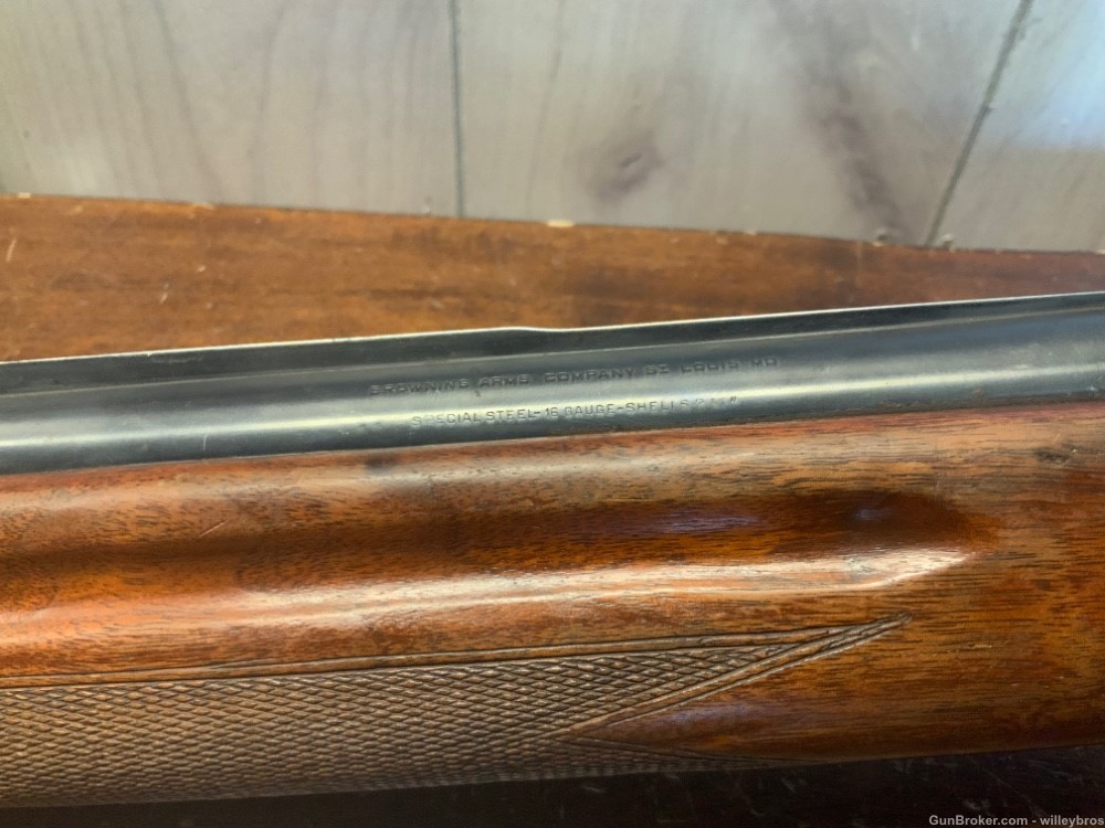 Refinished Browning Model A5 28” 16GA Cracked Forend Modified Stock-img-11