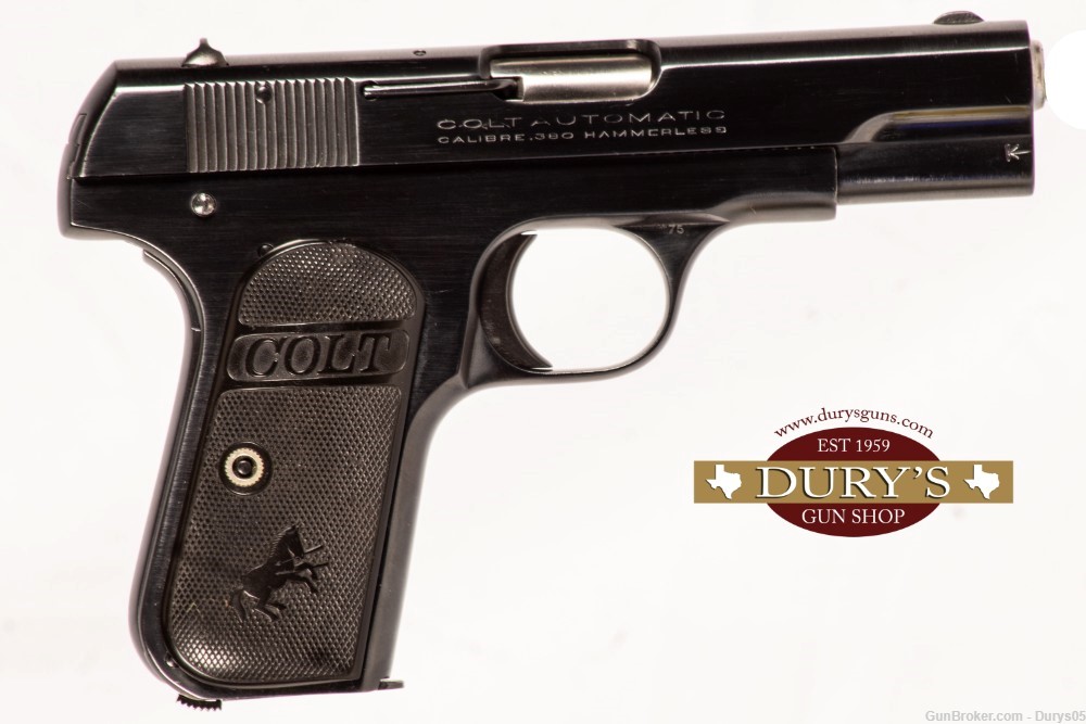 Colt M1908 Pocket Hammerless (Mfd 1937)  380 ACP Durys # 17963-img-0