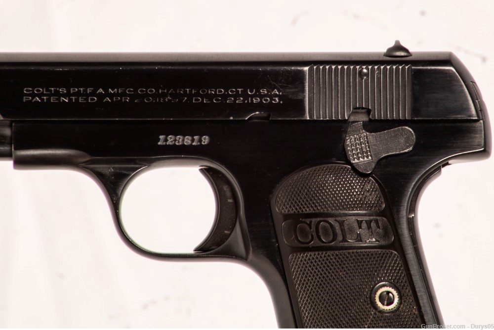 Colt M1908 Pocket Hammerless (Mfd 1937)  380 ACP Durys # 17963-img-5