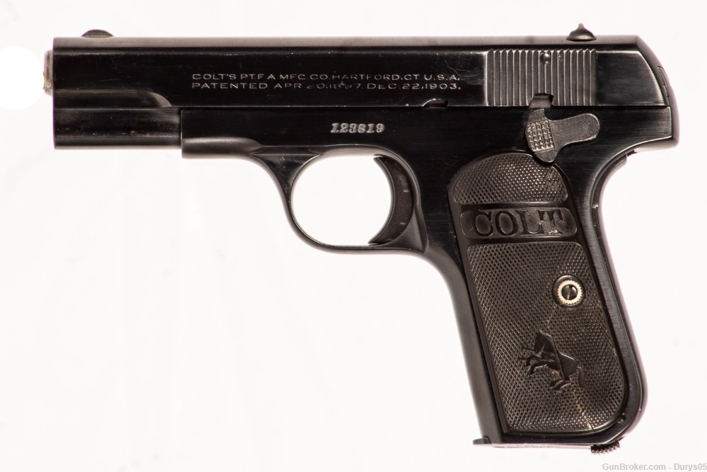 Colt M1908 Pocket Hammerless (Mfd 1937)  380 ACP Durys # 17963-img-7