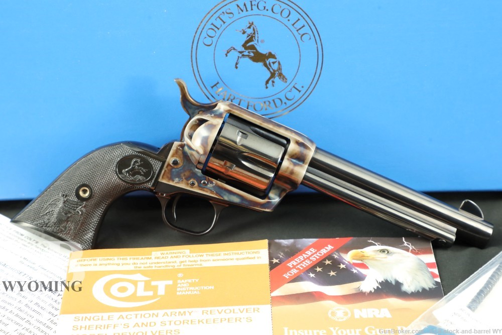 Colt Etched Panel Frontier Six Shooter P2950FSS SAA .44-40 Revolver & Box-img-0